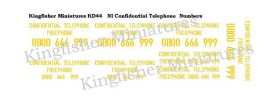 NI Confidential Telphone numbers Type 1- Yellow